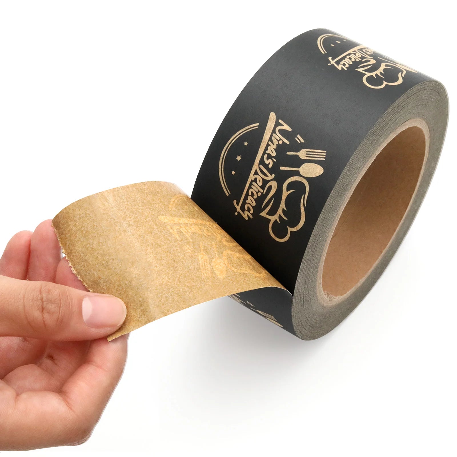 Custom Printed Logo Kraft Paper Tape Eco-Friendly Self-Adhesive & Water Activated Gummed Tape for Shipping Sealing