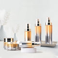 100ml 50g 30g Luxury Cosmetic Packaging Gradient Unique Skin Care Set Lotion Bottle Plastic Acrylic Bottle Serum Cream Jar