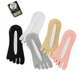 Women's Summer Five-Finger Boat Crew Socks Invisible 5 Toes Breathable Velvet Mesh High Absorb-Sweat Capability Thin for Autumn