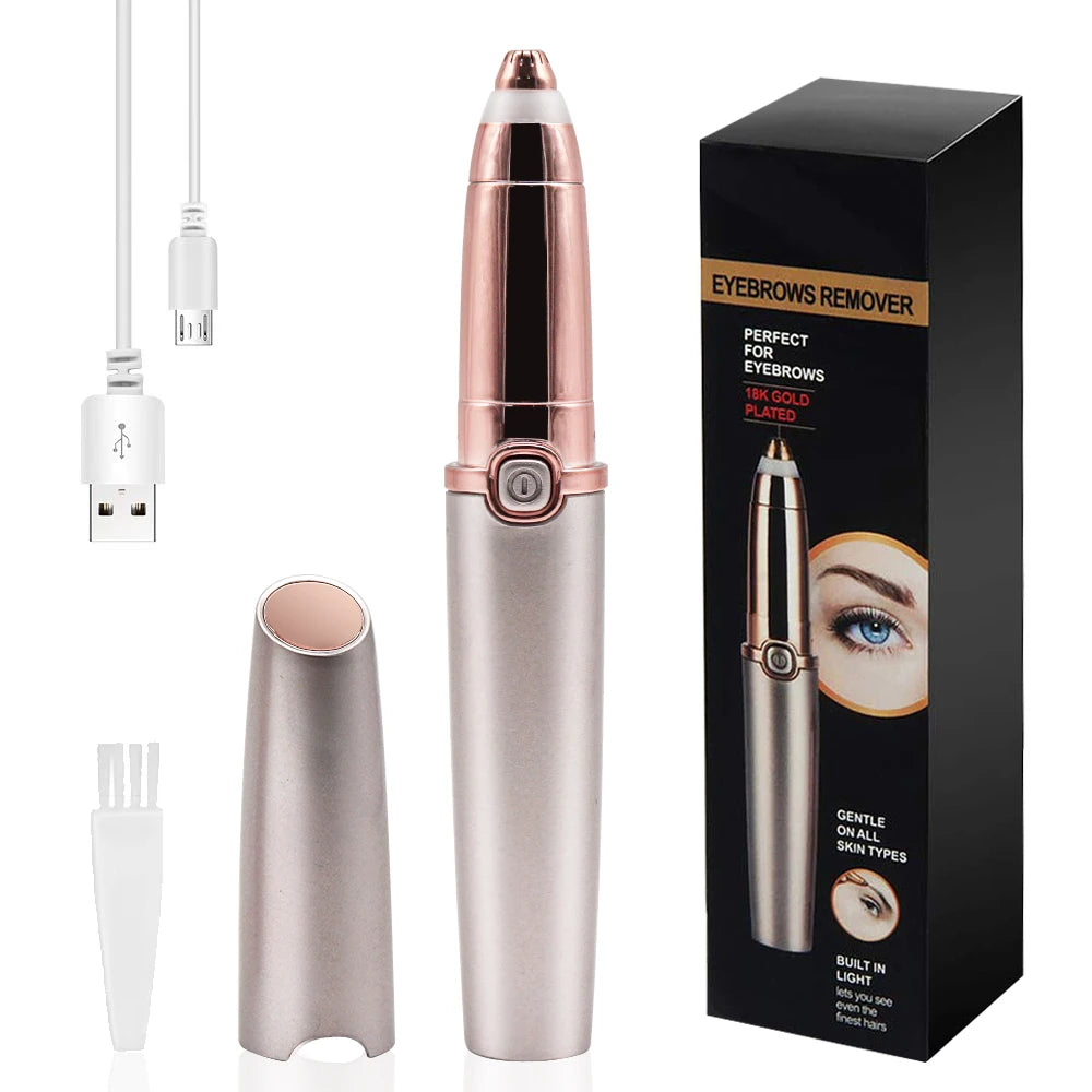 Portable Painless Eye Brow Shaper Shaver Electric Eyebrow Trimmer