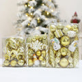 Customized UV Printed Festival Hanging Ornaments Plastic Balls Christmas Tree Decorations Kit with Shatterproof Design