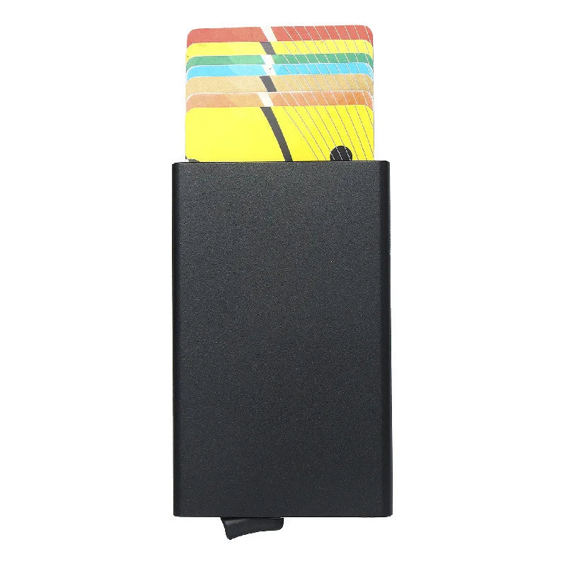Men Gadget Ultra Thin Aluminium Credit Card Holder Case Pop up RFID Wallet