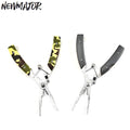 NEWMAJOR Stainless Steel Multifunctional Luer Fishing Pliers Line Scissors Grip Hook Accessory