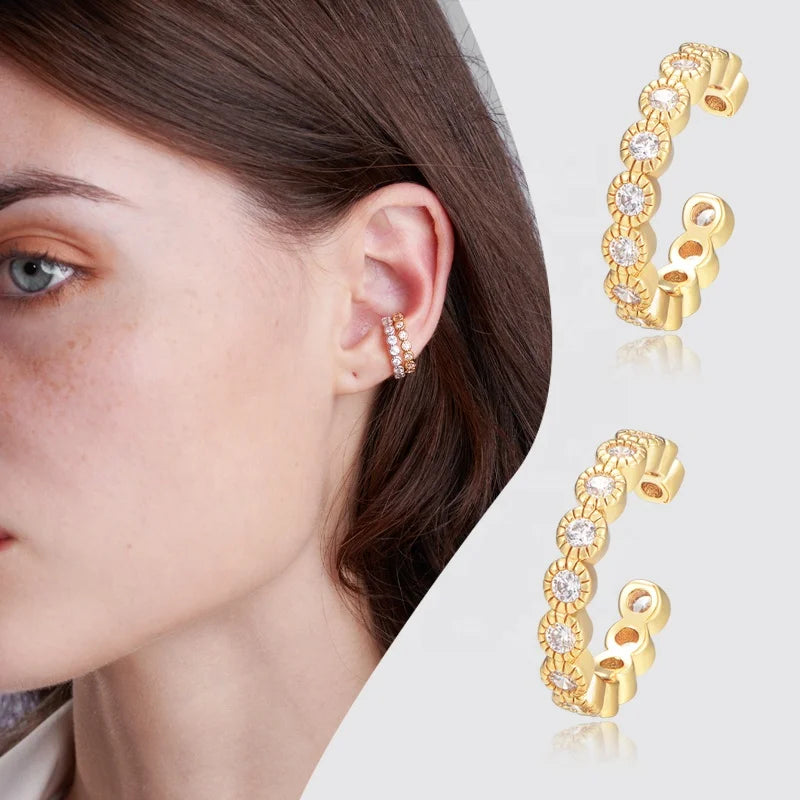 2024 Simple Fashion Fashion Design Style Luxury Zircon Earring 14k Gold Plated Fancy Earring