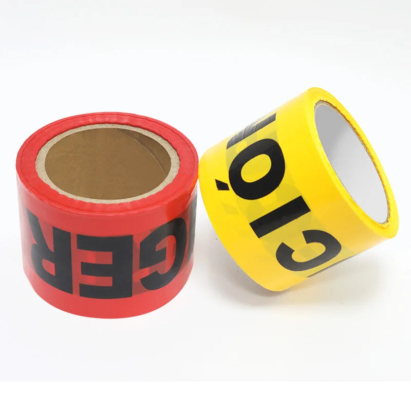 Customized Printed Yellow Safety Caution Barrier Non-adhesive PE Warning Tape