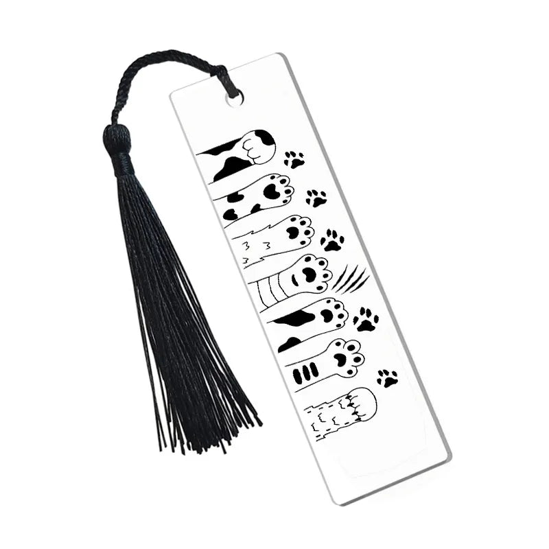 Creative Gifts Custom Cute Animal Cat Paw Printing clear Acrylic Bookmark Blanks