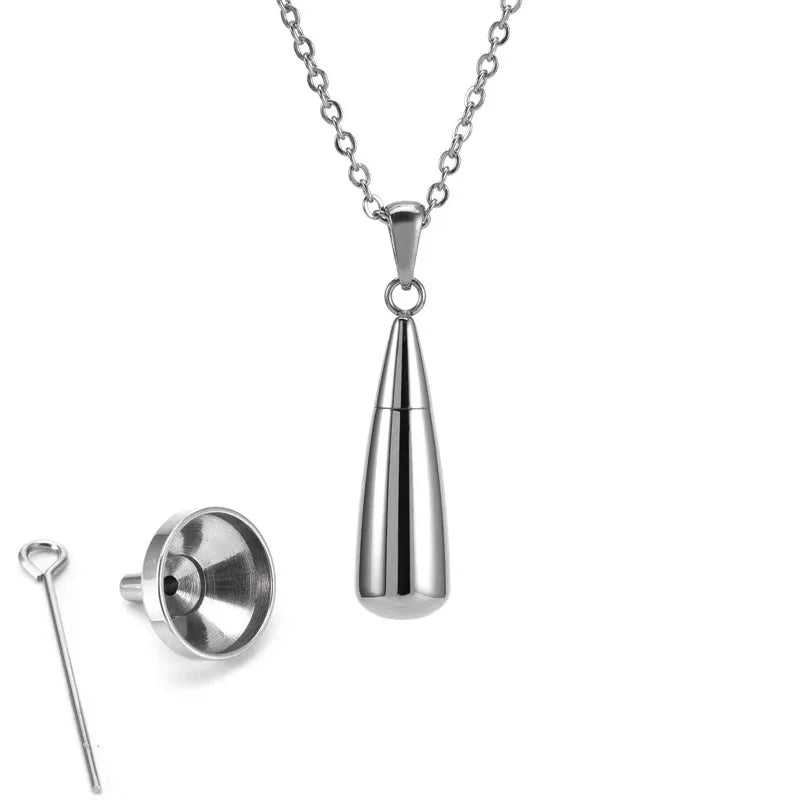 Titanium Steel Pet Cremation Pendant for Ashes Dog Cat Paw Print Pendant for Ashes Holder Pet Urn Pendant