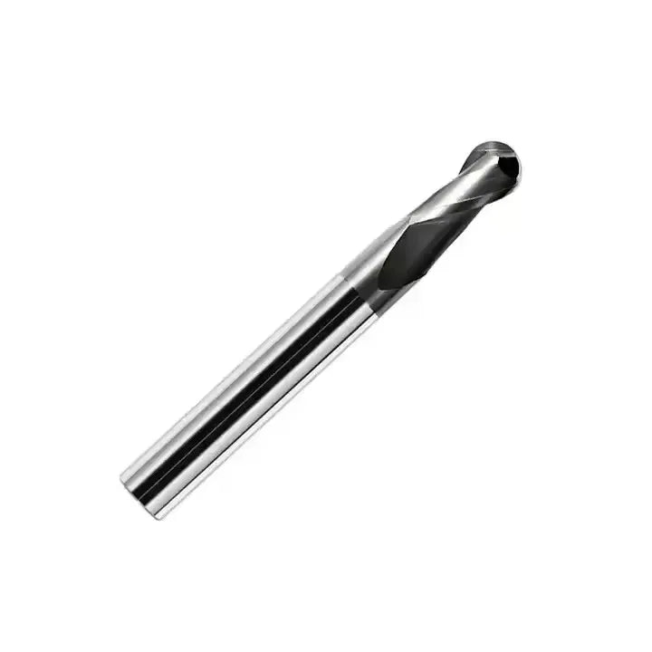 DZ Solid Carbide Ball Nose End Mill 2 Flutes Tin Coated for Stainless Steel Metal Milling OEM Customizable