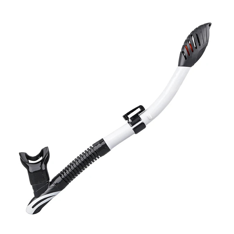 ALOMA Adult Dry Snorkel with Silicone Mouthpiece and One-Way Purge Valve Free Diving & Swimming Training