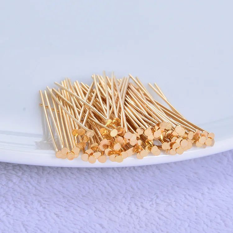 Wholesale 18K Gold Plated T Shaped Needle Pins for DIY Jewelry Accessories Materials