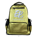 Custom Large Load-Bearing Sublimated Glitter Cheer Backpack Casual Sports Polyester Sports Gold Fashion Cheerleading Bags