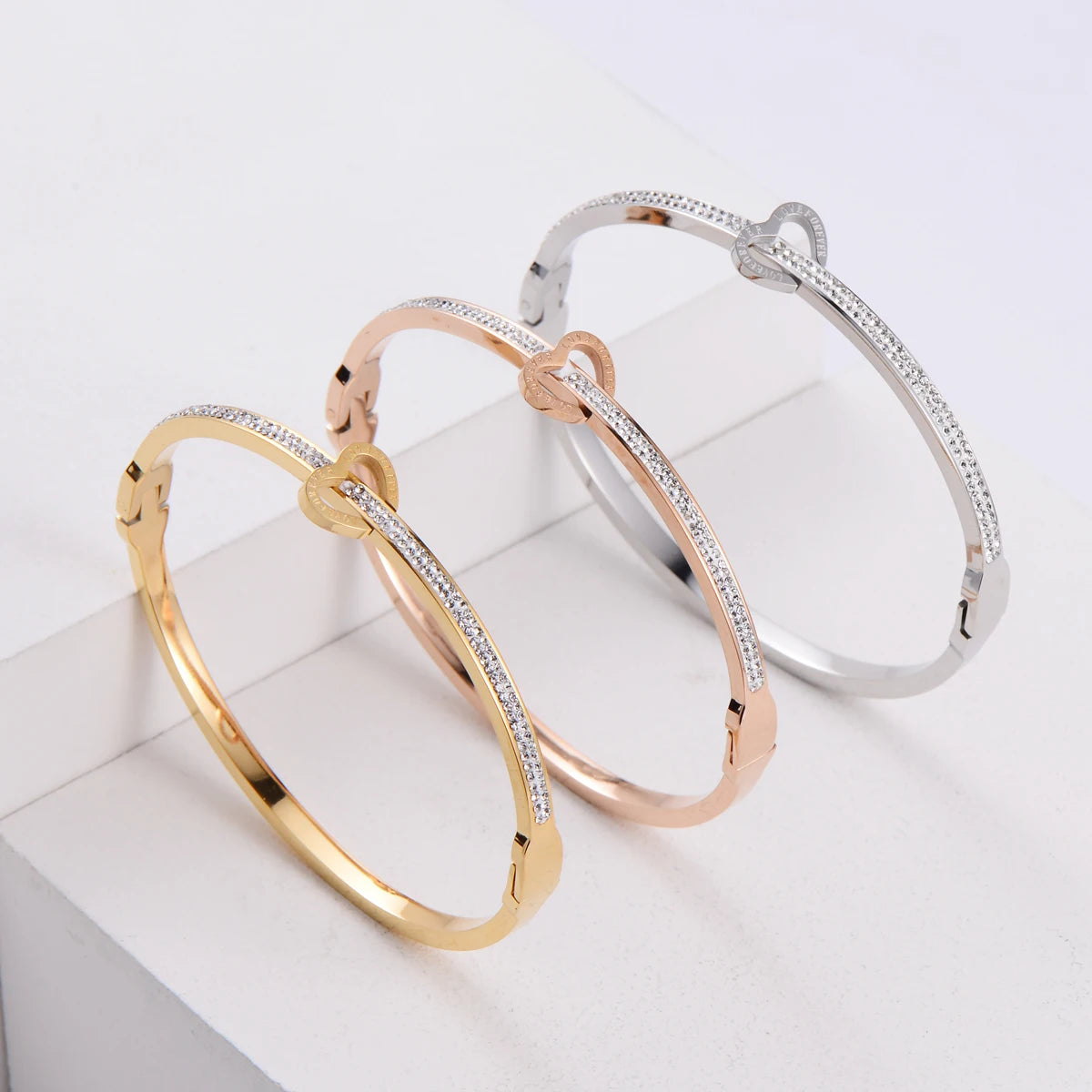 ORDRM Heart Pulsera Miyuki Zirconia Popular Stainless Steel New Gold  Designs Bangle Bracelet 2021 for Girls
