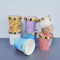 Greentop High Quality 8oz 16oz Custom Logo Printed PLA Paper Frozen Yogurt Cup Customizable Ice Cream Cups 4 oz