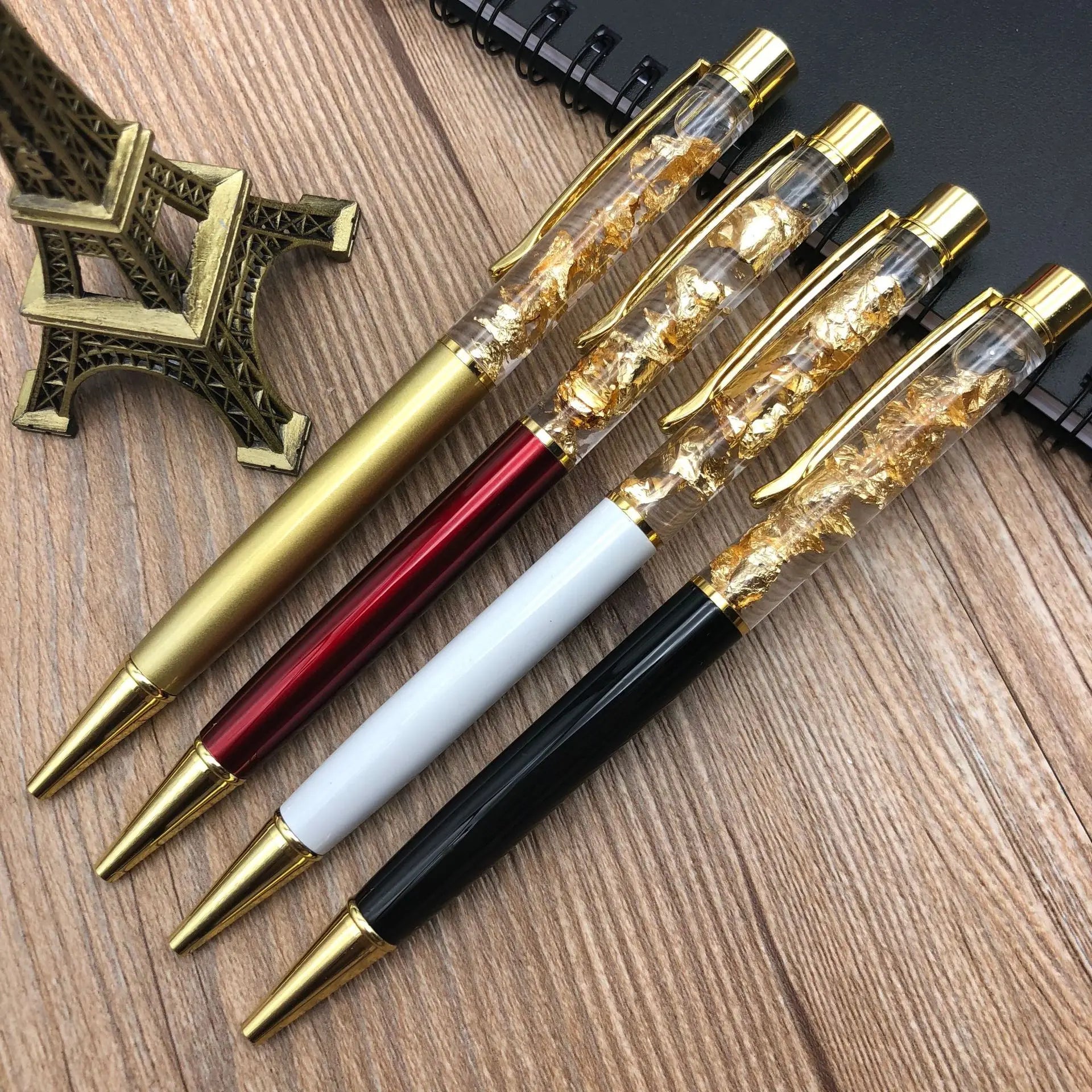 Manufacturer's Sports-Themed Metal 24K Silver Gold Foil Ballpoint Pens 1.0mm Writing Width Logo Pens Black Ink for Promotional