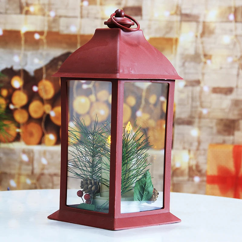 Christmas Holiday Warm White LED Lantern Lights 3L Eco-friendly Energy-saving AAA Battery Powered for Home & Holiday Decoration