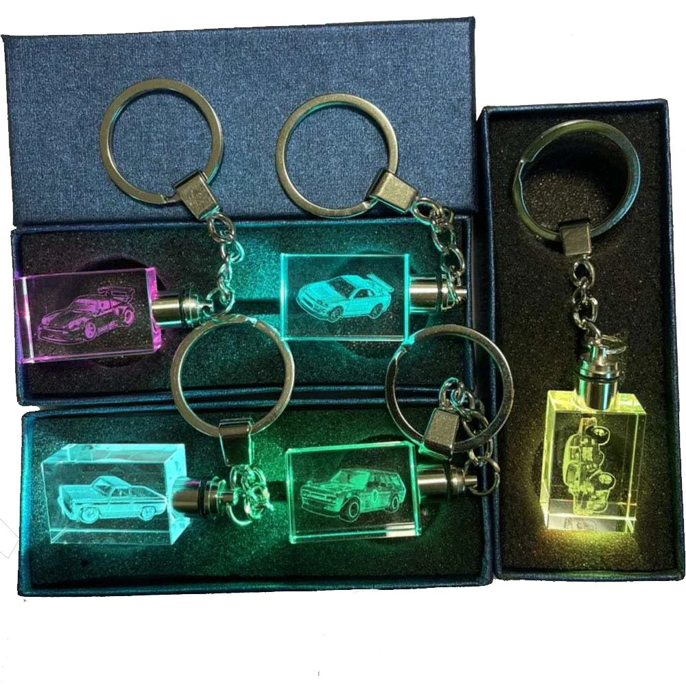 Hot Selling Car Model Keychains Custom Rectangular Racing Vehicle Automobile 3d Truck Car Keyring