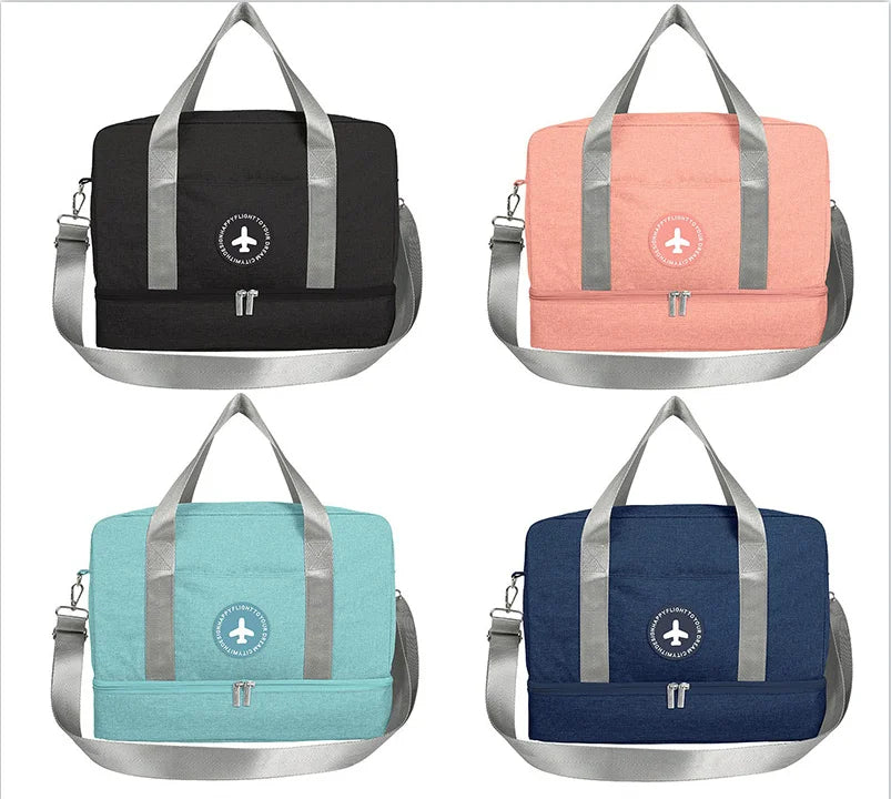 2024 Large Capacity Wet/Dry Separation Gym Bag Multifunctional Independent Shoe Position Portable Crossbody Design Made Oxford