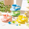 Creative Soft Fufu Coffee Mug Saucer Hand-Kneaded Irregularity Special-Shaped Water Cup Cute Hand-Painted Cloud Ceramic Mug
