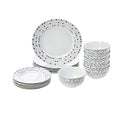 Nordic Round Pattern Melamine Plate and Bowl Set Various Specifications for Commercial Use for Camping and Parties