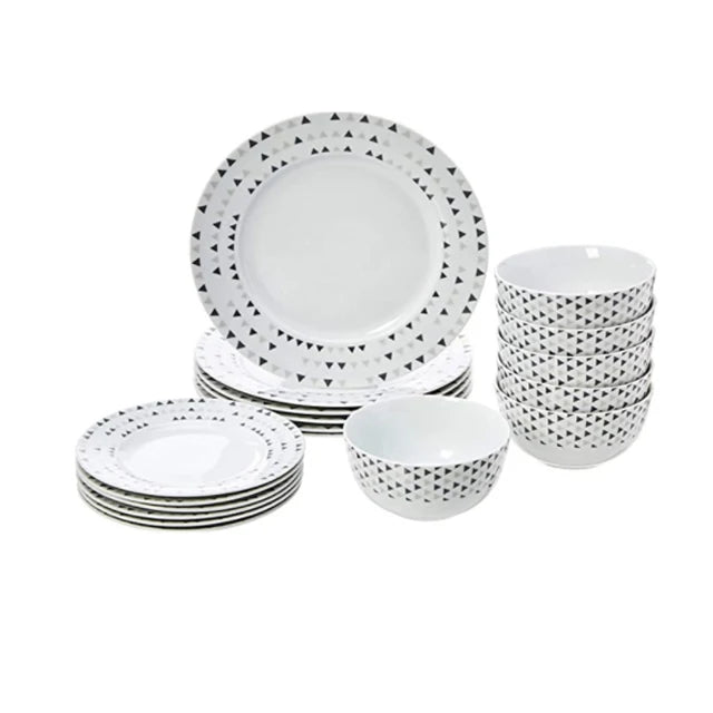 Nordic Round Pattern Melamine Plate and Bowl Set Various Specifications for Commercial Use for Camping and Parties