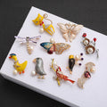 Dragonfly Butterfly Imitation Pearl Brooch Fashion Corsage Silk Scarf Buckle Decoration