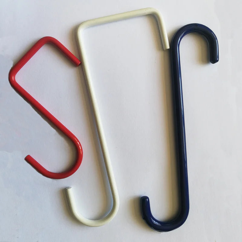 Heavy Duty S Shaped Black Coating Stainless Steel Spring Hook For Hanging Clothes