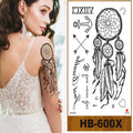 In Stock Wholesale Half Sleeve Colorful Dream Catcher Fashion Temporary Water Transfer Temporary Tattoo Stickers