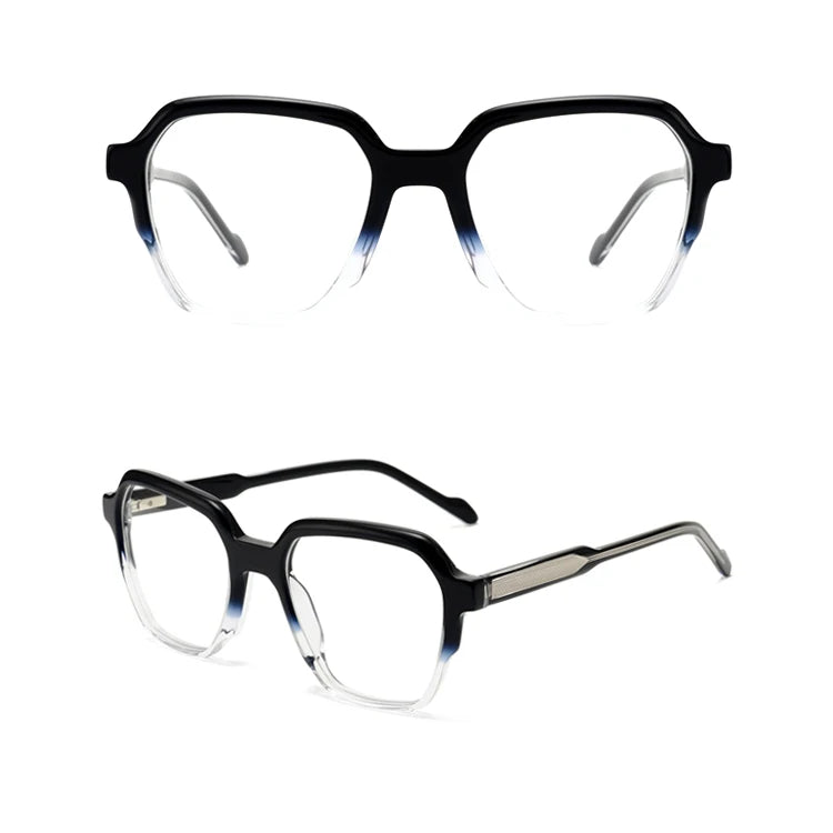 2023 New Arrival Designer Big Rectangular Acetate Optical Eyewear Frame Men Oversized Frame Eyeglasses