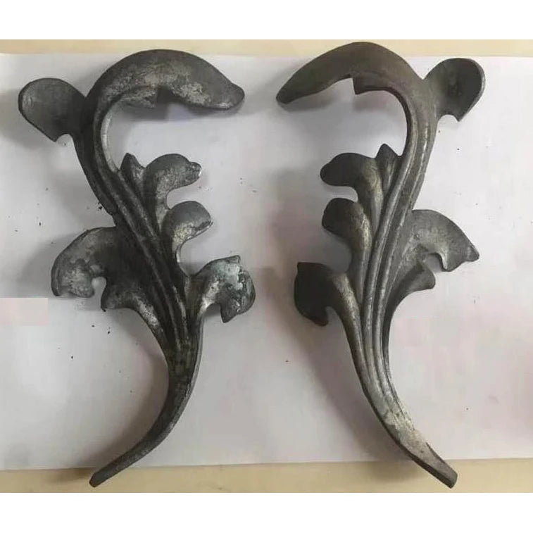 220x155mm Wrought Iron Elements Components Leaves for Staircase Railing Balustrade Handrail Gate Fence Parts