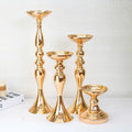 CDS003 Wholesale Wedding Candlesticks Metal Gold Tapered Candlestick Holder Centerpiece Gold Plated Candle Holder Modern
