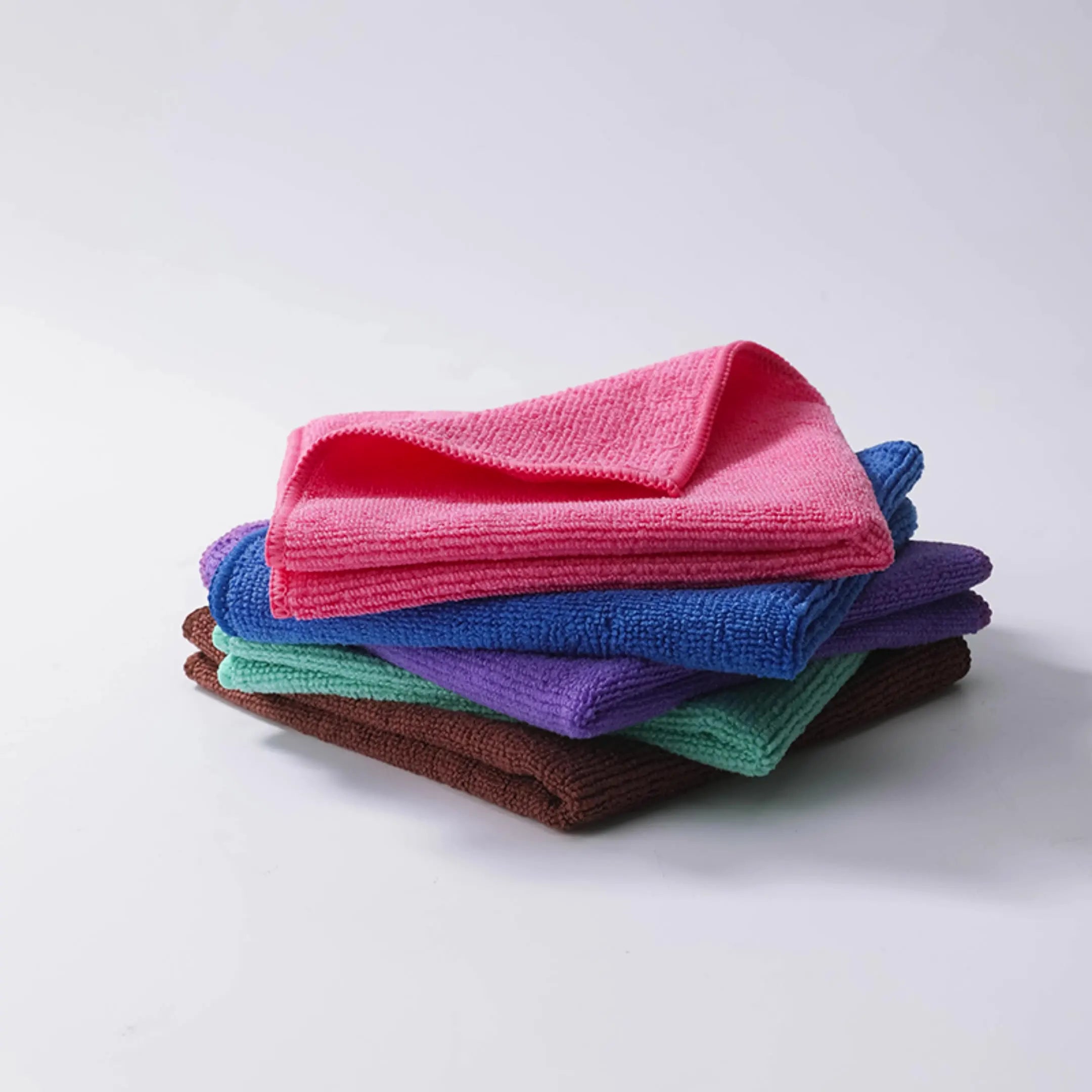 Ultra Fine Fiber Microfiber Cleaning Towel Five Color Multifunctional Water Absorbing for Household Cleaning for Kitchen Use