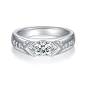 Moissanite Man Ring 925 Silver Marquise Cut 5x10mm Ring Diamond Plating 1ct Engagement Flower Ring