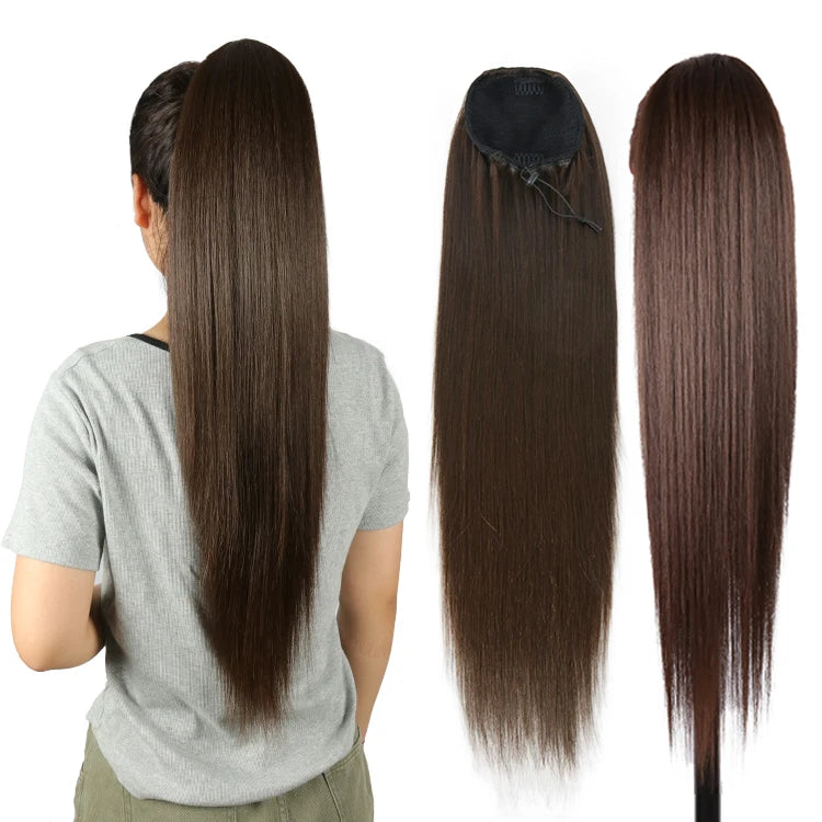 Julianna Kanekalon Fiber Drawstring Ponytail Hair Extension Synthetic Ponytails