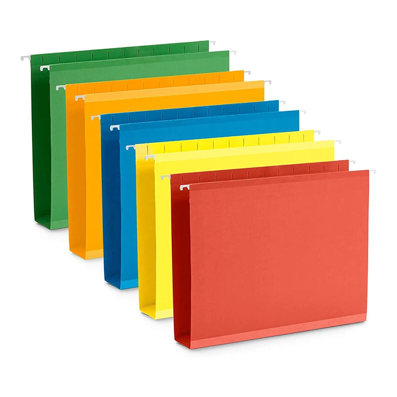 Custom Logo Paper Hanging Organizer File Folders Letter Size Office Suspension Files Folder Reinforced Hang Folders
