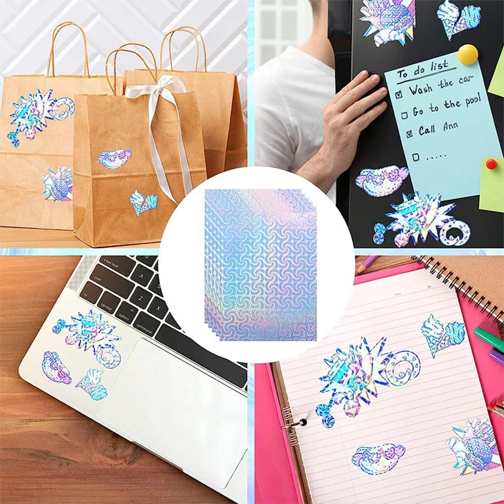 Custom Self Adhesive Stickers Waterproof Vinyl Paper Labels Printing Custom Kiss Cut Sticker Sheet