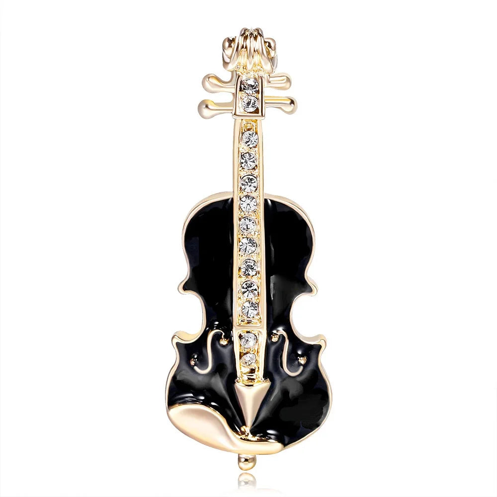 Jachon New Bicycle Brooch Alloy Diamond Musical Instrument Cartoon Brooch