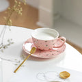 Small Floral Coffee Mug Home Ins Ceramic Cup and Saucer Set for High Appearance Level Afternoon Tea Cutlery Flower Mugs