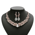CH082 Fashion Bridal Jewelry Set Crystal Necklace Earrings Set Women Gold Jewelry Set Wholesale