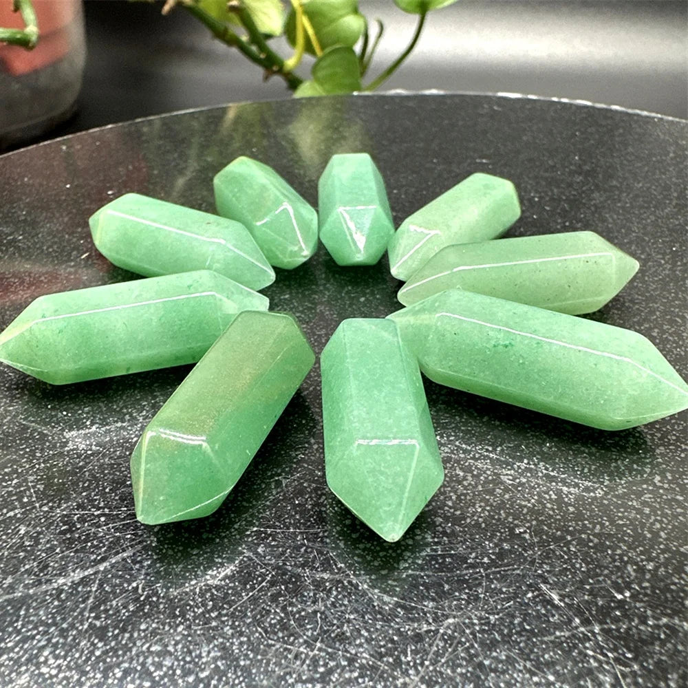 Natural Quartz  Mini Mix Healing Crystal Green Aventurine Tower Double Points for Meditation
