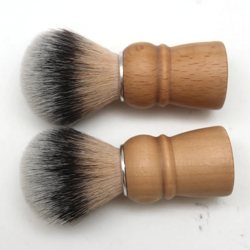 Beard Brush Wooden Handle Soft Men Synthetic Hair Shaving Brush Customized Logo