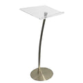 Modern Detachable Clear Acrylic Pulpit with Steel Stand Floor-Standing Church Lectern for Advertising and Store Display