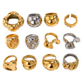 New Arrival 2025 Wholesale Engagement Stainless Steel Rings 18K Gold Plated Fashion Jewelry Rings