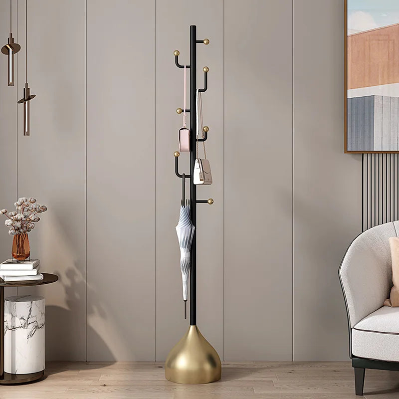 Simple Minimalist Stainless Steel Coat and Hat Rack Light Luxury Customizable for Bedroom Living Room or Bathroom
