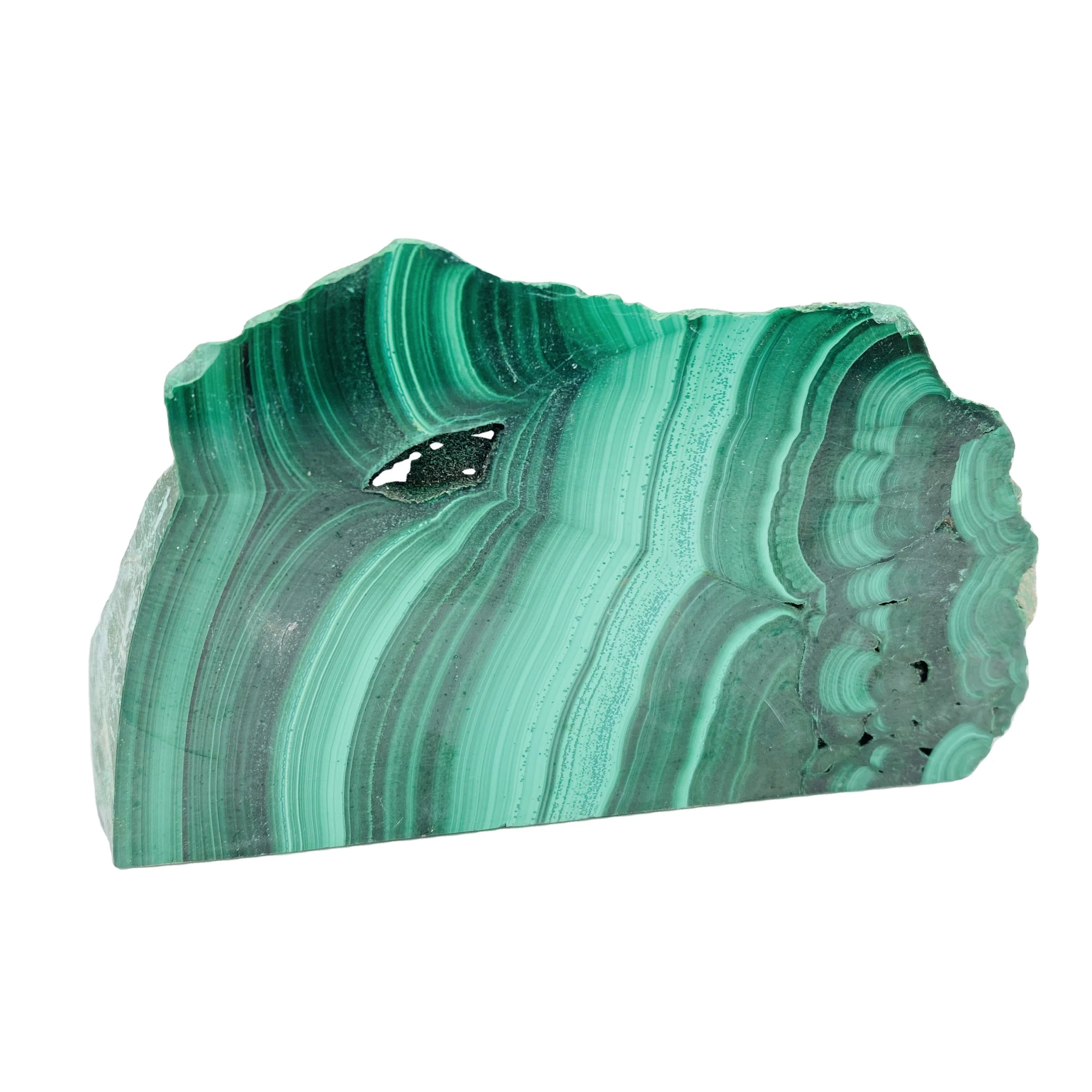 Wholesale Natural Raw Malachite Slab Crystal Rough Polished Slice Stand Healing For Sale