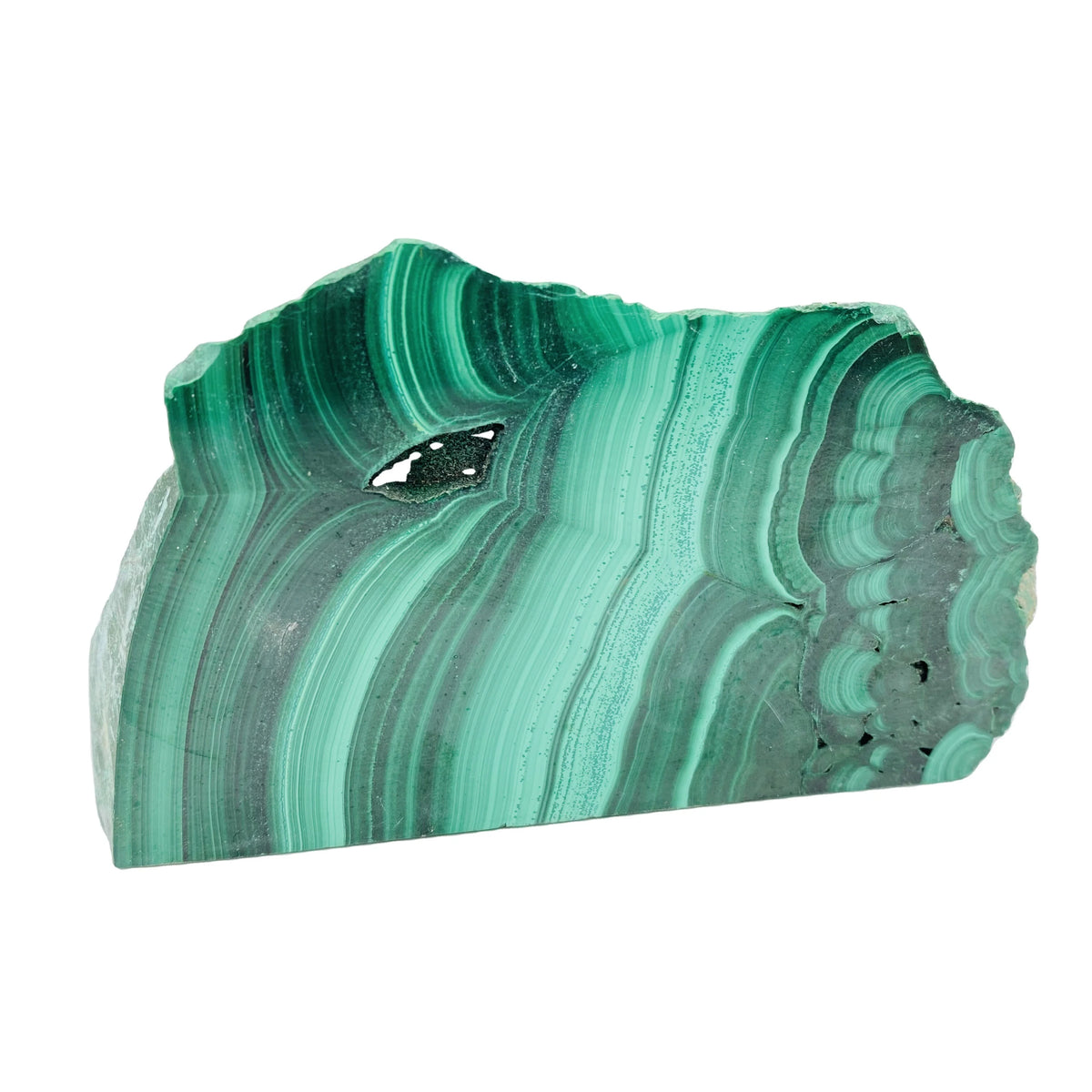 Decoration Gemstone Healing Crystal Natural Wholesale Raw Malachite Slab Crystal Rough Polished Slice Stand Healing For Sale