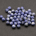 DIY Crystals Semi-precious stones round 10mm Blue Spot Jasper Cut Loose Beads round beads crystal jewelry