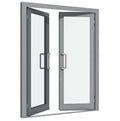 Modern Design Double Glazed Aluminum Casement Window with American Grill Balcony Style Reasonable Price Features Roller Blind