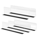 Hookei Plastic Magnetic Closet Separator Shelf Divider Retail Display Adjustable Clear L Shaped Plastic Shelf Divider