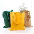 Custom Women Eco Friendly Cotton Canvas Blank Plain Shopping Bag Canvas Tote Bag