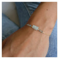 18K Gold Beads Powerful Stacking Meditation Women Bracelet Dainty Labradorite Natural Stone Beaded Bracelet